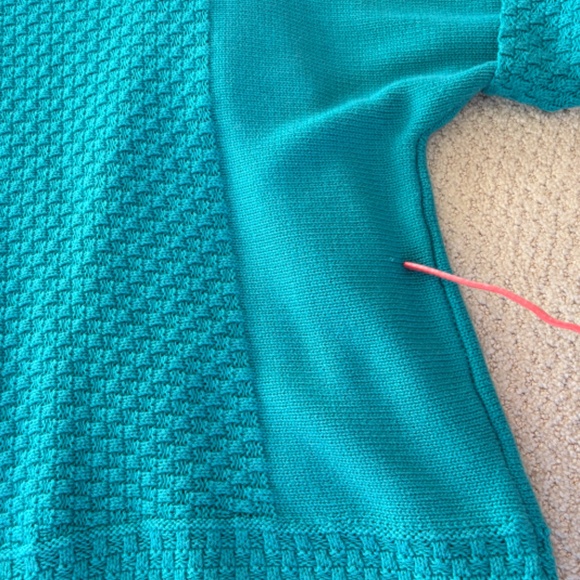 Ruby Rd sweater chunky knit open drape cardigan green - Picture 16 of 16